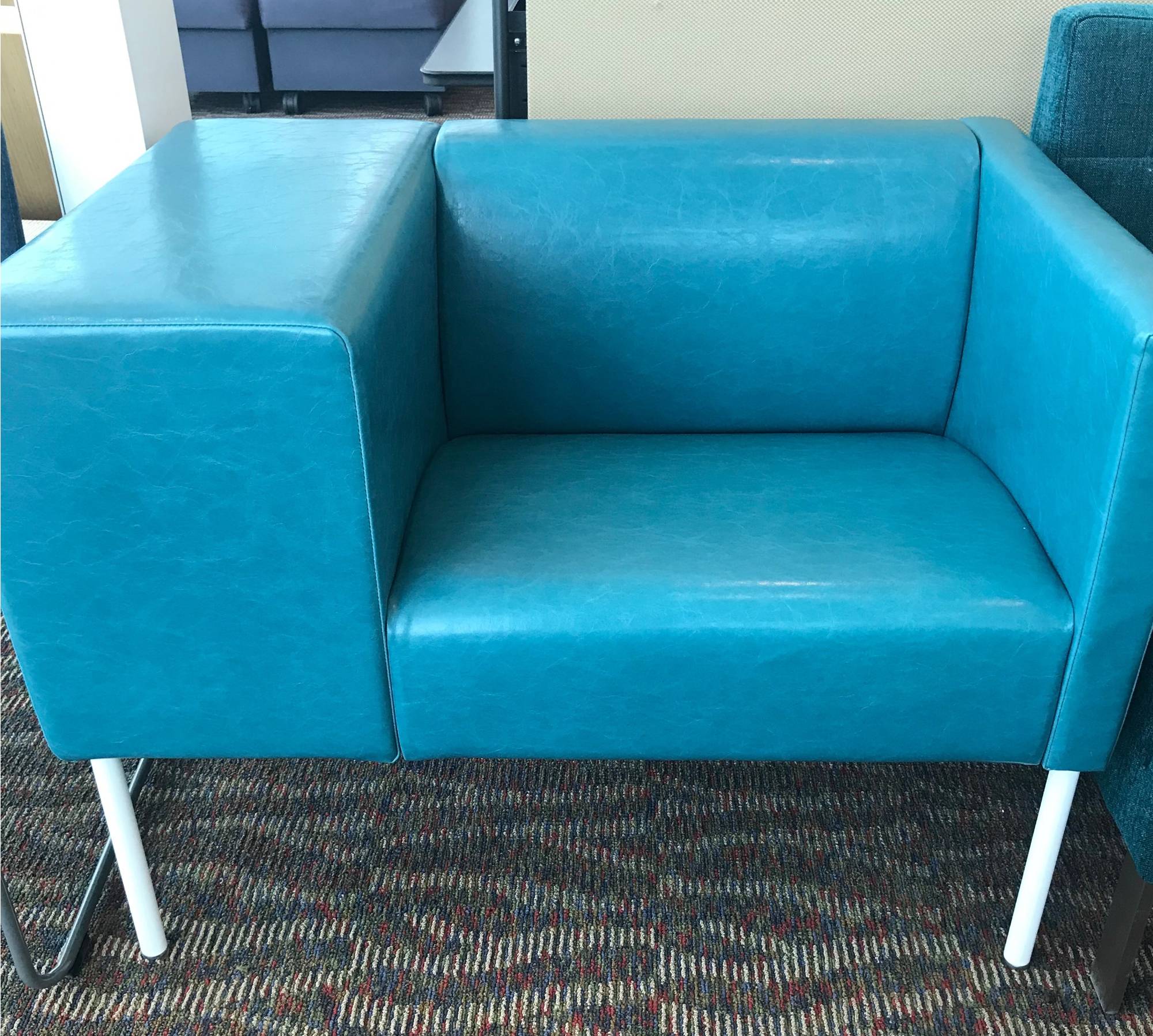 sample blue chair
